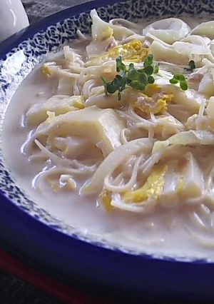 簡単☆白菜とツナのスープ素麺-レシピのメイン写真