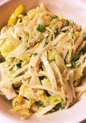 水菜とじゃがいもの胡麻マヨサラダ-レシピのメイン写真