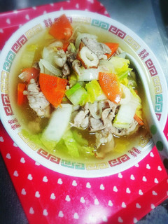 餃子の王将アレンジ野菜あんかけ塩ラーメン-レシピのメイン写真