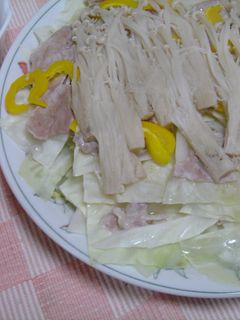 豚肉とキャベツの重ねレンジ蒸し-レシピのメイン写真