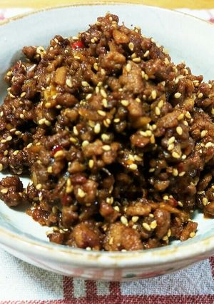 ピリ辛♪簡単美味しい肉味噌炒め♪-レシピのメイン写真