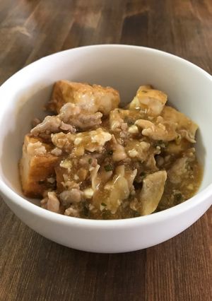 麻婆豆腐の素で♡超簡単かさまし厚揚げ♡-レシピのメイン写真