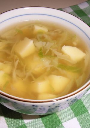 卵豆腐とキャベツの簡単スープ☆-レシピのメイン写真