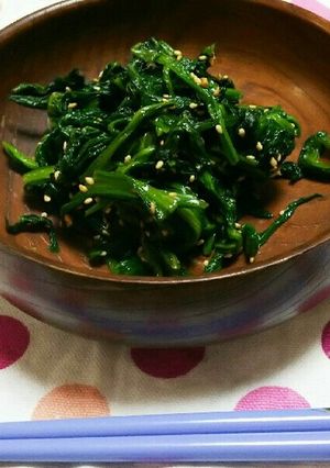 晩のご飯にもう一品！ほうれん草のごま和え-レシピのメイン写真