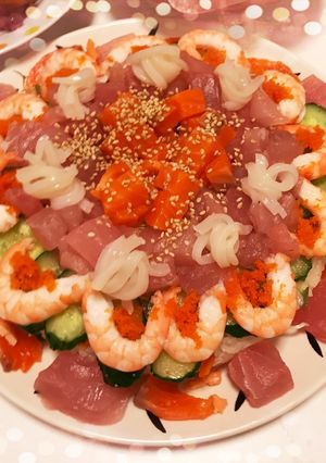 ぜひパーティに…♡海鮮お寿司ケーキ-レシピのメイン写真
