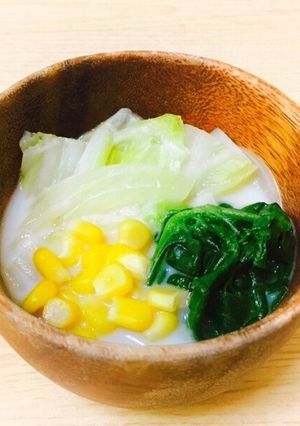 だいすき！豆乳みそスープ-レシピのメイン写真