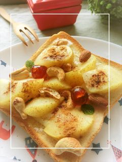 林檎×ナッツのチーズシュガートースト-レシピのメイン写真