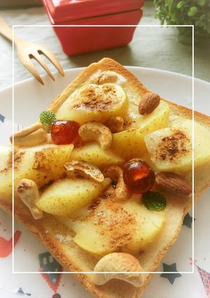 林檎×ナッツのチーズシュガートースト-レシピのメイン写真