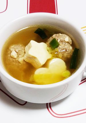 豆腐ぼーる入り洋風スープ-レシピのメイン写真