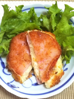 コーン&ベジタブルポテトサラダのハムカツ-レシピのメイン写真
