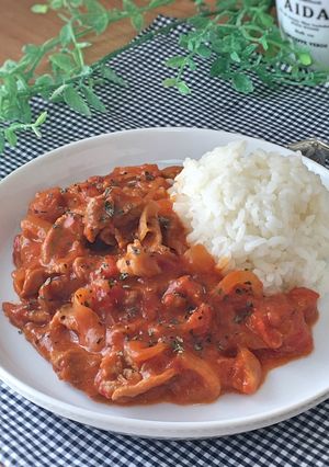 豚こまのトマトクリーム煮☆生クリなし♪-レシピのメイン写真