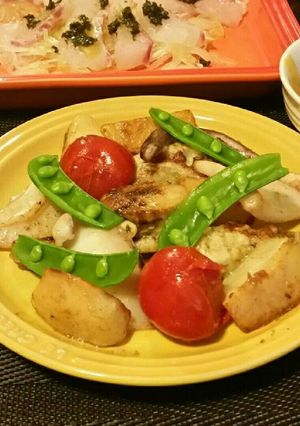 魚介　レモンバターステーキ　牡蛎　イカ　-レシピのメイン写真
