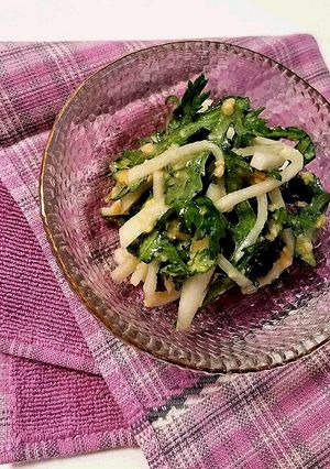 春菊と大根のさっぱり酢味噌和えサラダ♪-レシピのメイン写真