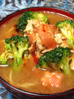 美味しい刺激!ピリ辛トマト味噌ラーメン。-レシピのメイン写真