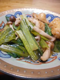 小松菜としめじと油揚げの煮浸し-レシピのメイン写真