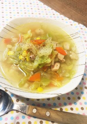 ビタミンカラーの食べる優しいスープ♡-レシピのメイン写真