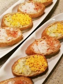 100均で簡単春色いなり-レシピのメイン写真