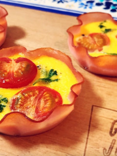 お弁当に★簡単エッグハムカップ-レシピのメイン写真