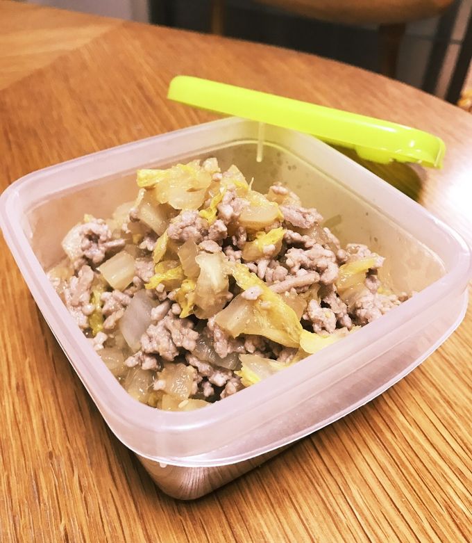 ご飯のお供♪ひき肉とたっぷり白菜炒め！-レシピのメイン写真