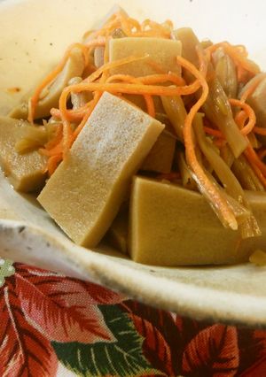 金針菜と高野豆腐煮♪お手軽に貧血対策-レシピのメイン写真