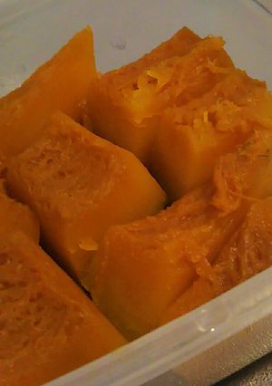 毒舌家族絶賛！レンジでかぼちゃの煮付け-レシピのメイン写真