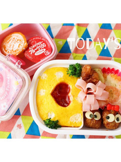 簡単★年少さんドット柄オムライス弁当-レシピのメイン写真