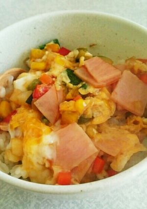 カラフルたまご丼-レシピのメイン写真