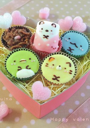 すみっコぐらしのバレンタインチョコ-レシピのメイン写真