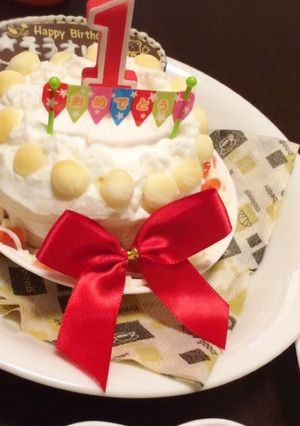 1歳お誕生日バースデーケーキ★ノンエッグ-レシピのメイン写真