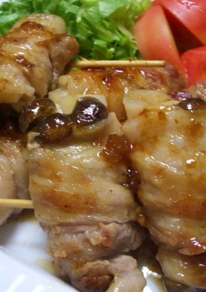 グレードアップしたシメジと豚の串焼き-レシピのメイン写真