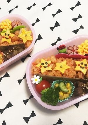 星のオムライス弁当 幼稚園-レシピのメイン写真