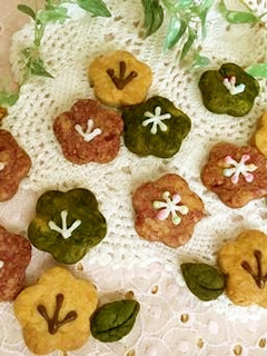 野菜パウダーで桃の花クッキー-レシピのメイン写真