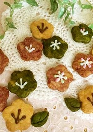 野菜パウダーで桃の花クッキー-レシピのメイン写真