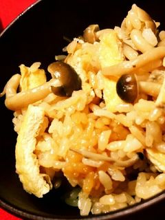 油揚げとシメジの炊き込みご飯-レシピのメイン写真