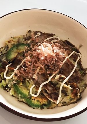 米粉とお豆腐のヘルシーお好み焼き♪-レシピのメイン写真