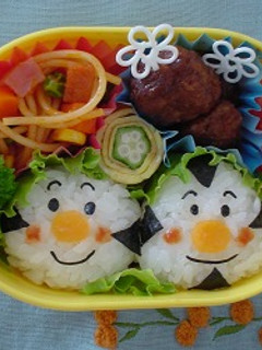 キャラ弁☆おむすびまん&こむすびまん-レシピのメイン写真