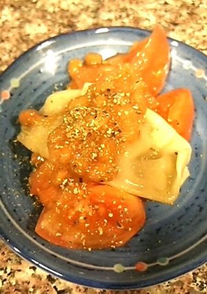 王将餃子の納豆トマト添え-レシピのメイン写真