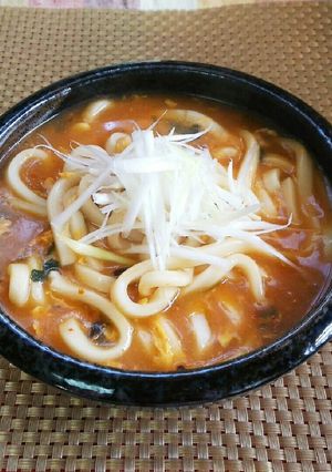 韓国チゲスープde超簡単♡チゲうどん♪-レシピのメイン写真