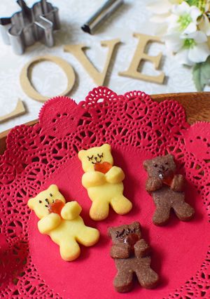 抱っこクマクッキー ♡バレンタイン♡-レシピのメイン写真