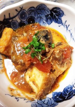 サバの水煮缶を使った厚揚げのトマト煮-レシピのメイン写真