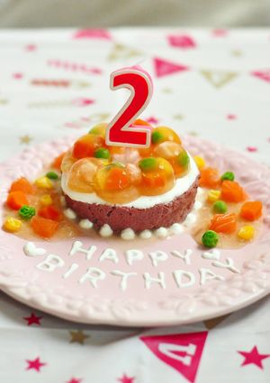 テリーヌ仕立ての猫用バースデーケーキ♪-レシピのメイン写真