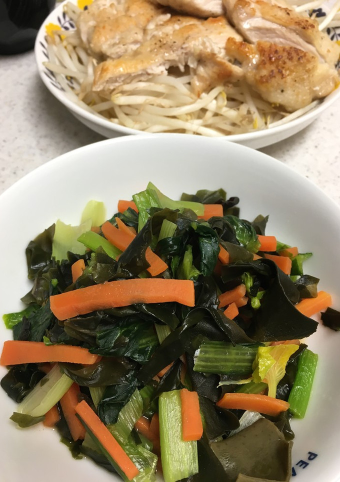 小松菜とワカメの煮浸し-レシピのメイン写真