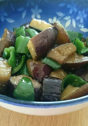 ピーマンとナスの甘めの味噌炒め-レシピのメイン写真