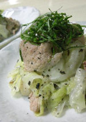 キャベツと豚肉のゆかり炒め-レシピのメイン写真