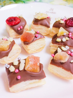 超簡単!ひとくちパイのチョコがけ-レシピのメイン写真