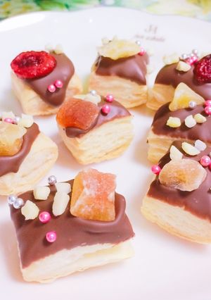 超簡単！ひとくちパイのチョコがけ-レシピのメイン写真