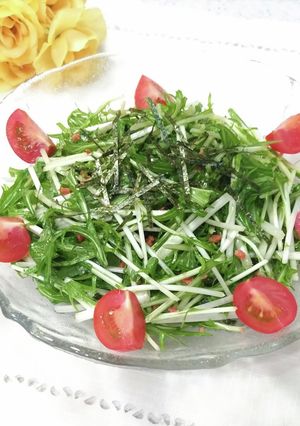 パパっと簡単♪水菜サラダ-レシピのメイン写真