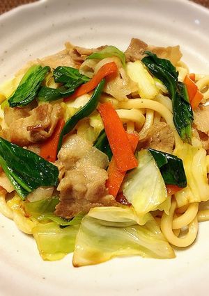 しょうゆで焼うどん♡-レシピのメイン写真