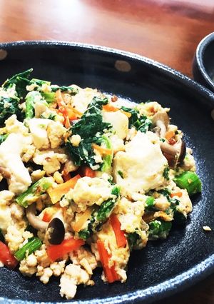 菜の花の炒り豆腐-レシピのメイン写真