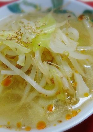 寒い日はモヤシとキャベツのスープナムル☆-レシピのメイン写真